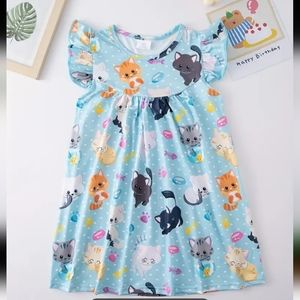 New Girls Kitty Smock Dress sz 4yrs